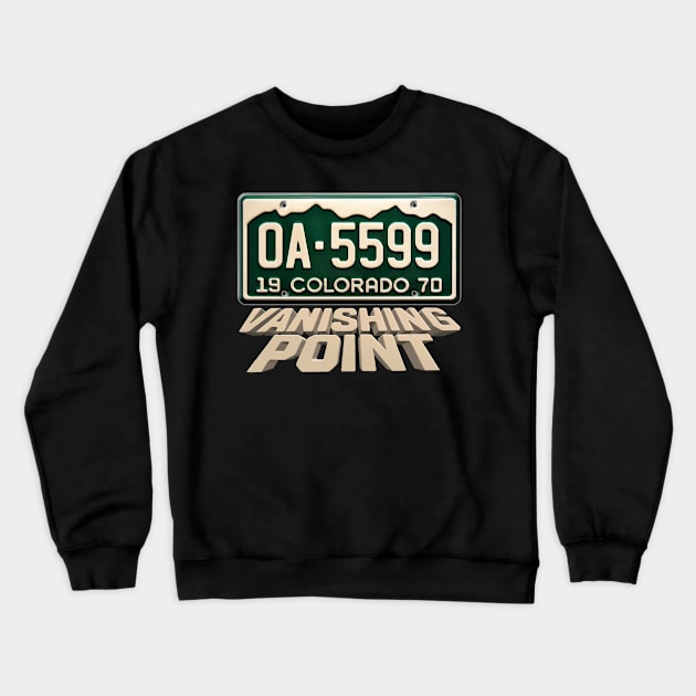 Vanishing Point - Plate & 3D Text Crewneck Sweatshirt by RetroZest